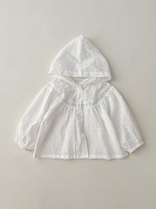 Summer Baby Girl Hooded Cardigan Top Thin Comfy Casual Sunsuit