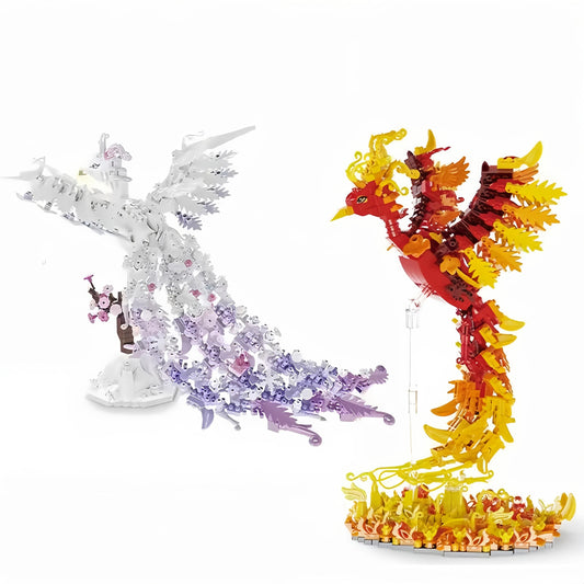 Colorful Phoenix Fire Model Building Set ABS Plastic Perfect for Decoration