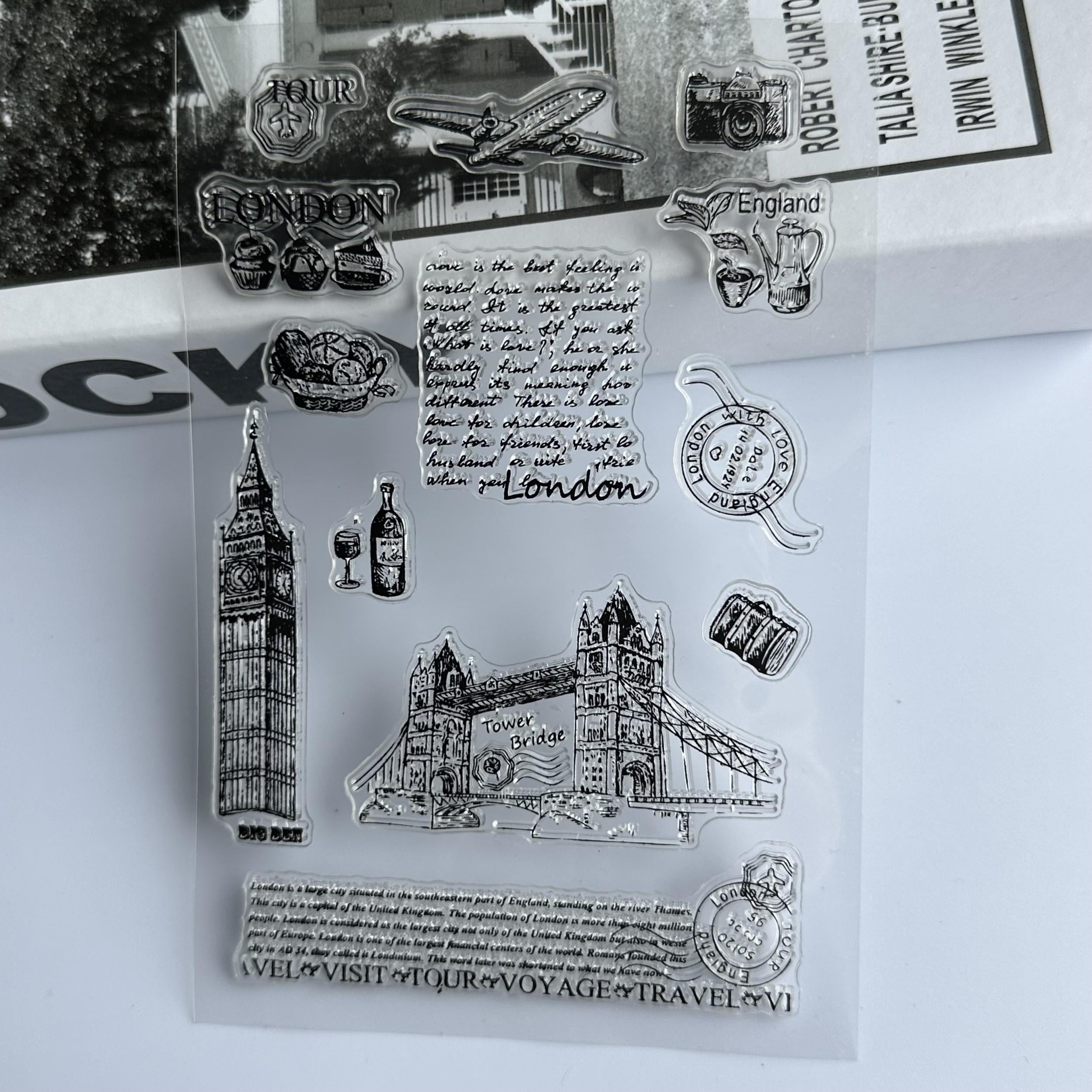Transparent Cartoon Stamp Hand Account Stamp for Card Making