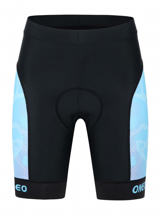 Two Tone Stitching Cycling Shorts High Stretch Outdoor Sports Shorts