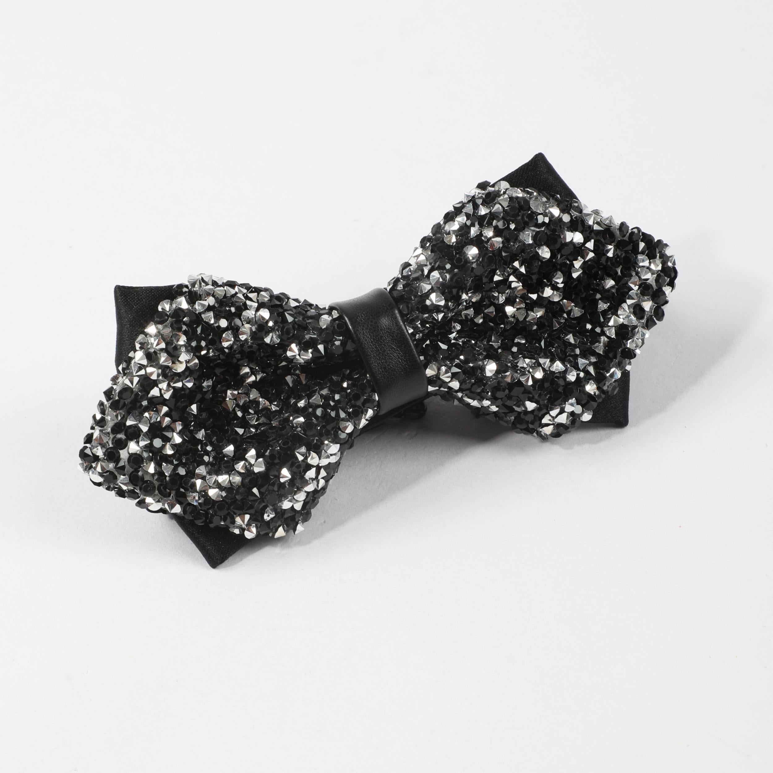 Rhinestone Gypsophila Double Layer Bow Tie For Men