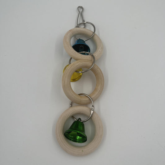 Bird Chew Toy Bell String Toy For Parrots Interactive Chain Toy