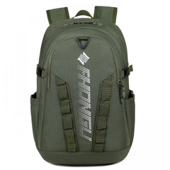 Casual Letter Print Zipper Backpack Large Capacity Travel Storage Rucksack