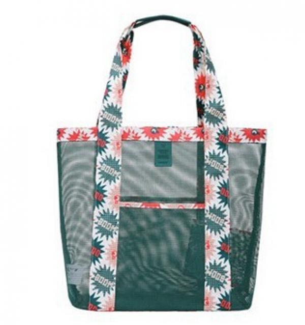 Mesh Shoulder Shopping Bag for Women - Large Beach Bag
