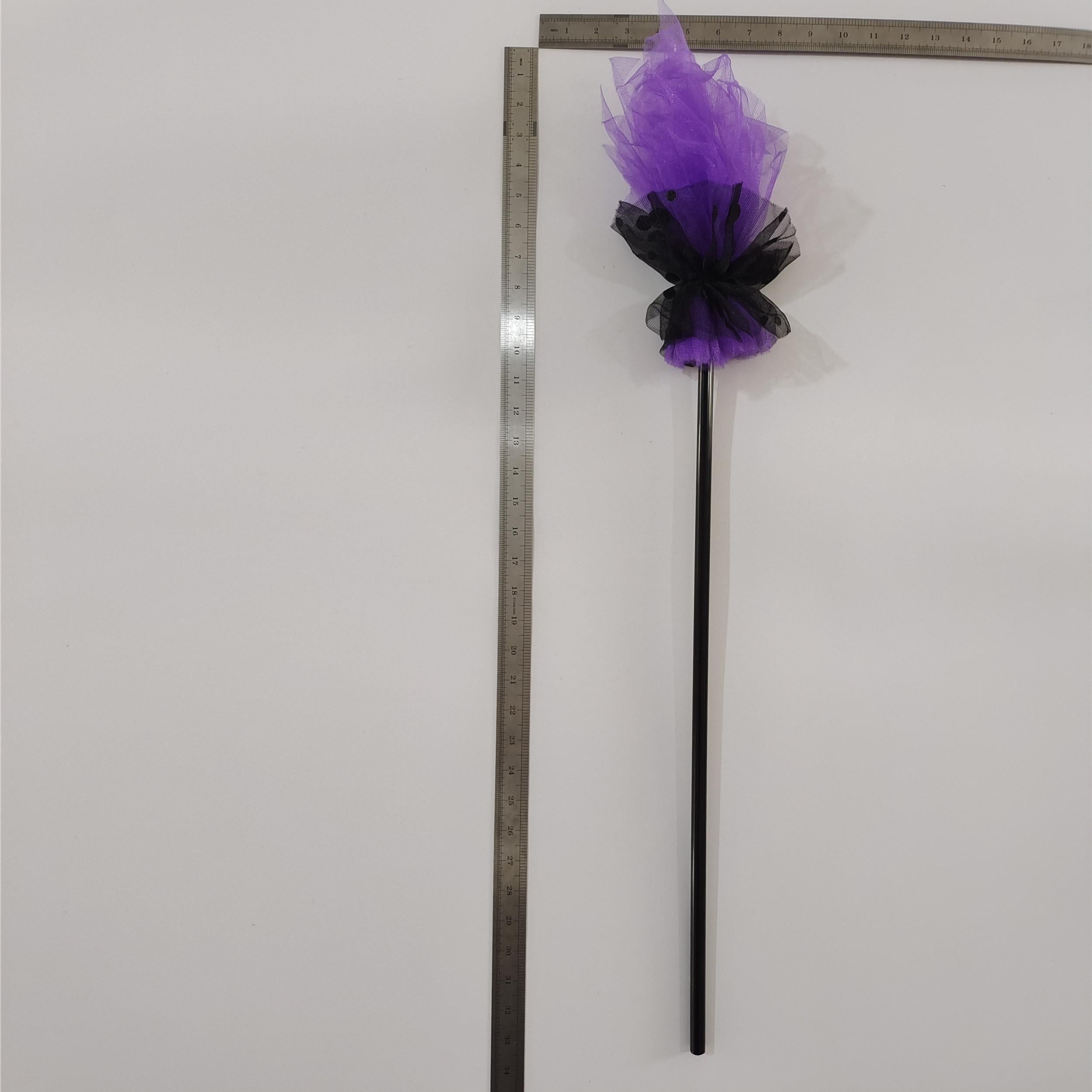 Purple Broom Halloween Broomstick Witch Costume Accessory