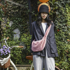 Women's Large-Capacity Furry One-Shoulder Bag