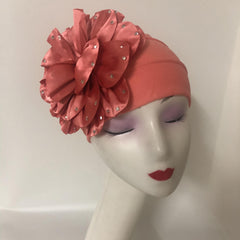 Rivet Decor Flower Turban Cap Head Wrap Lightweight Head Wrap Chemo Hats