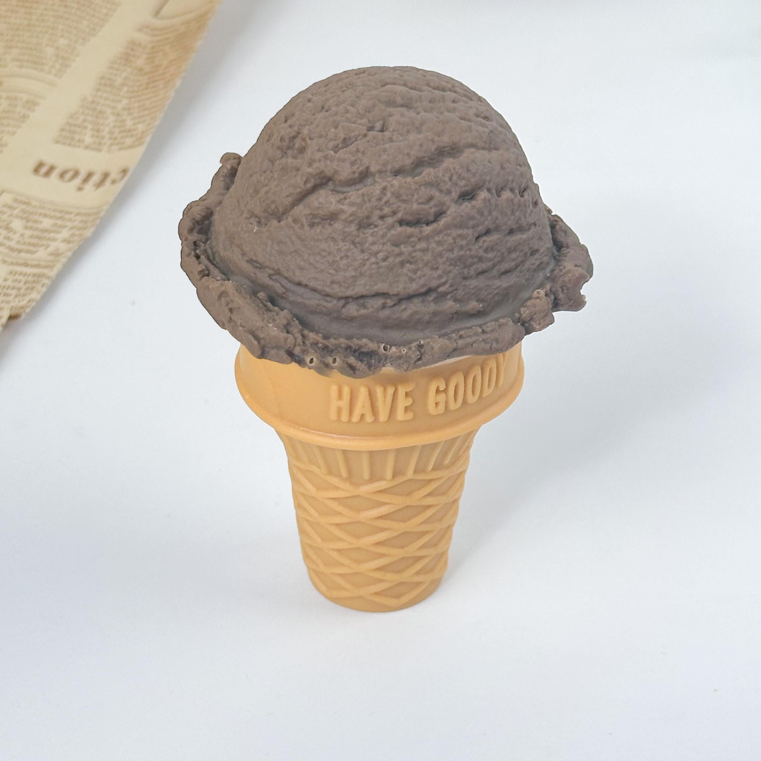PVC Ice Cream Cone & Ball Set Assorted Flavors Toppings