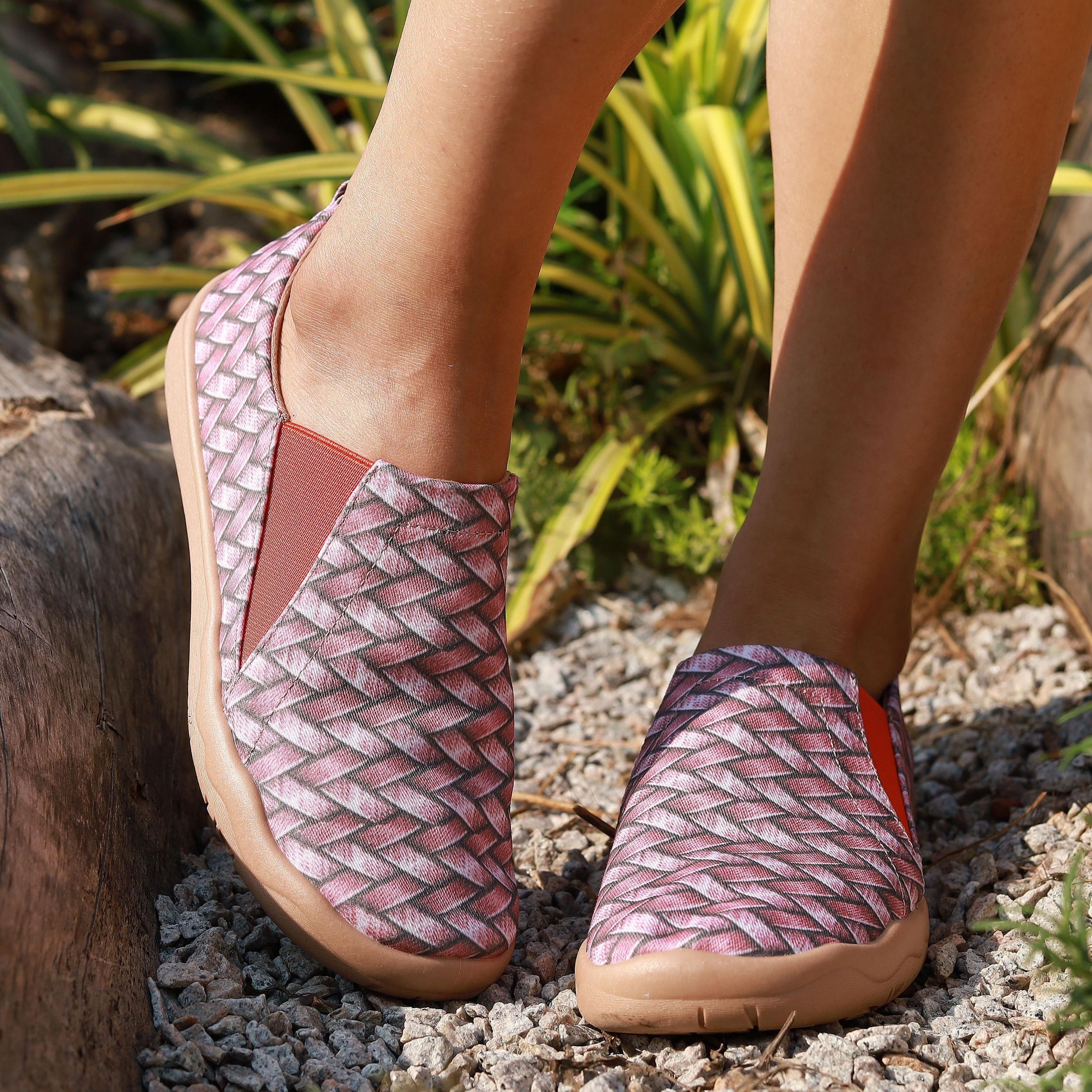 Women's Braided Canvas Slip On Flat Shoes Lightweight Casual Outdoor Travel