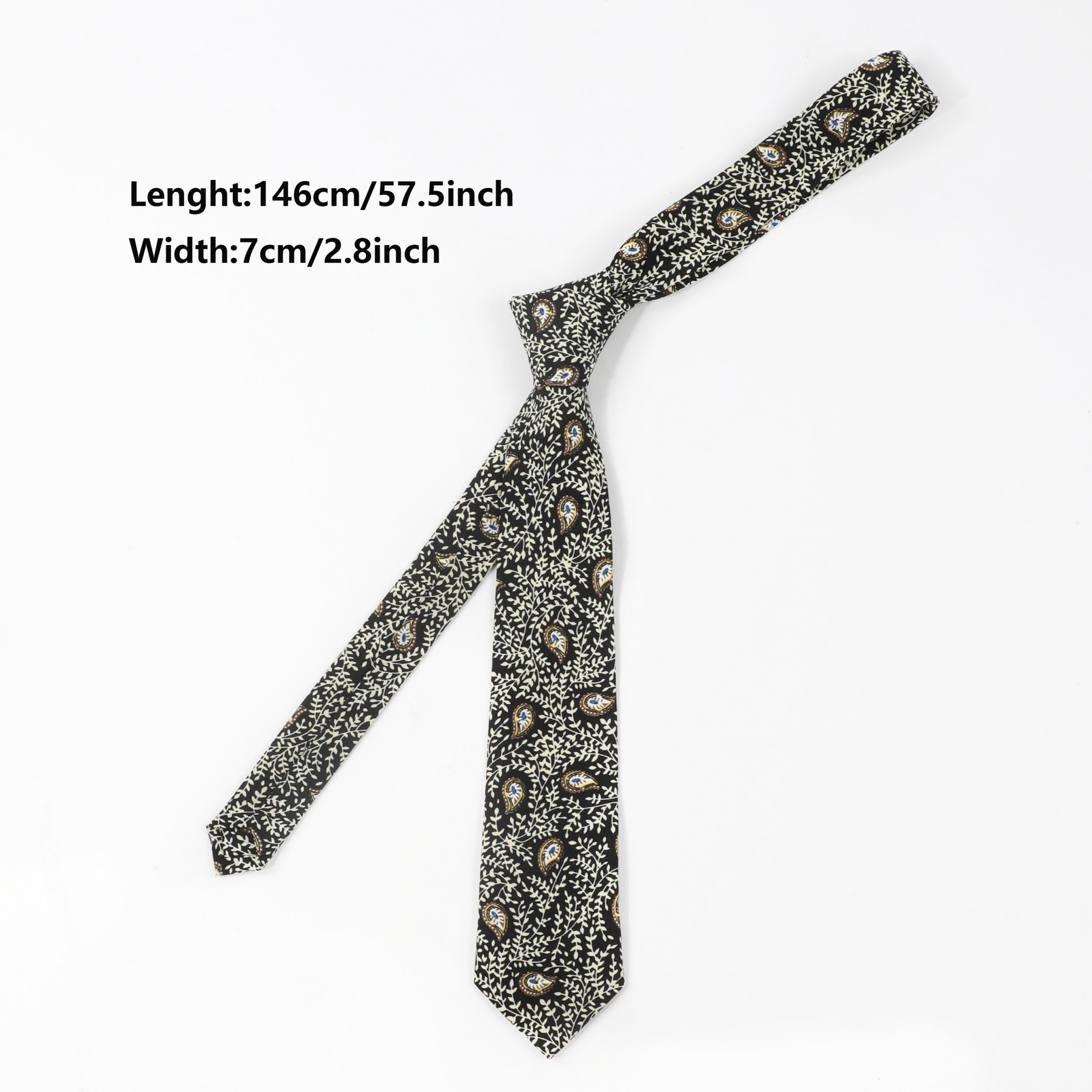 Business Style Feather Cashew Pattern Tie For Men
