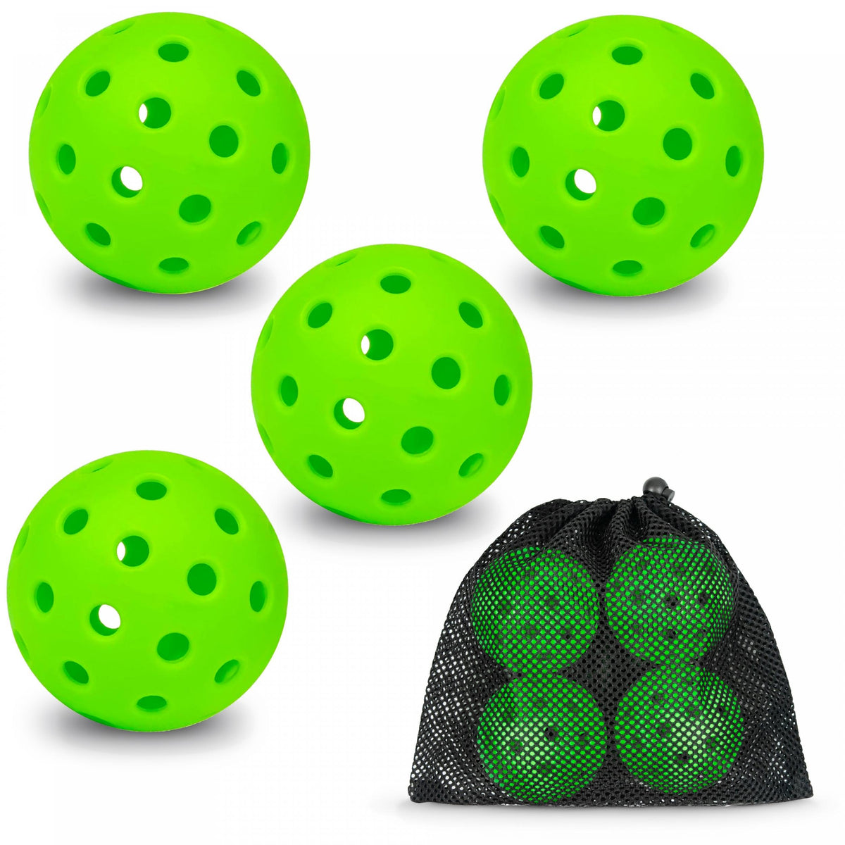 12pcs Pickleballs 40 Holes PP Pickleball Set for Outdoor Play