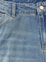  Women's High Waist Wide Leg Denim Pants