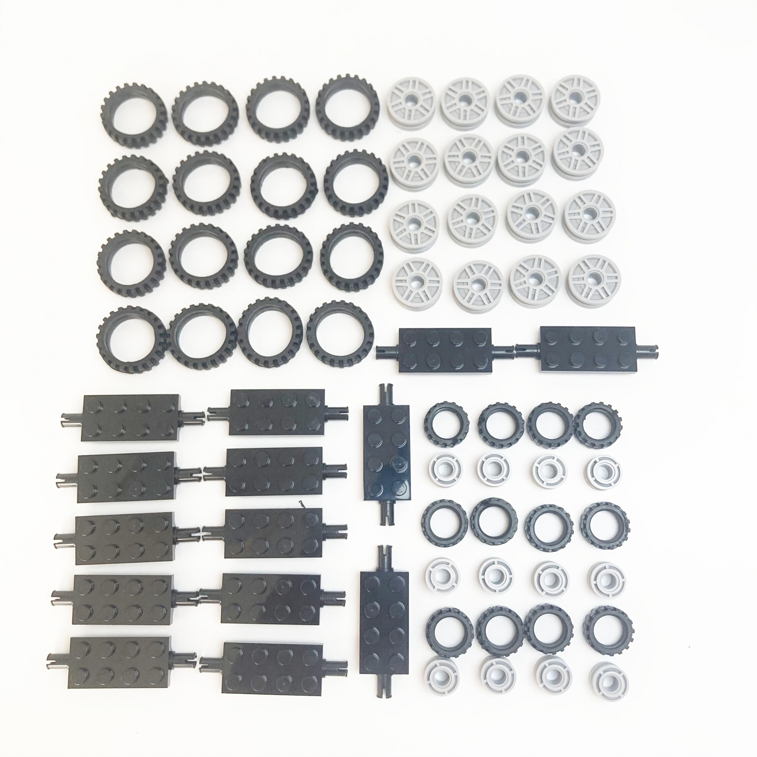 70pcs MOC Building Block Tire Set for DIY Automobile Tire Rim