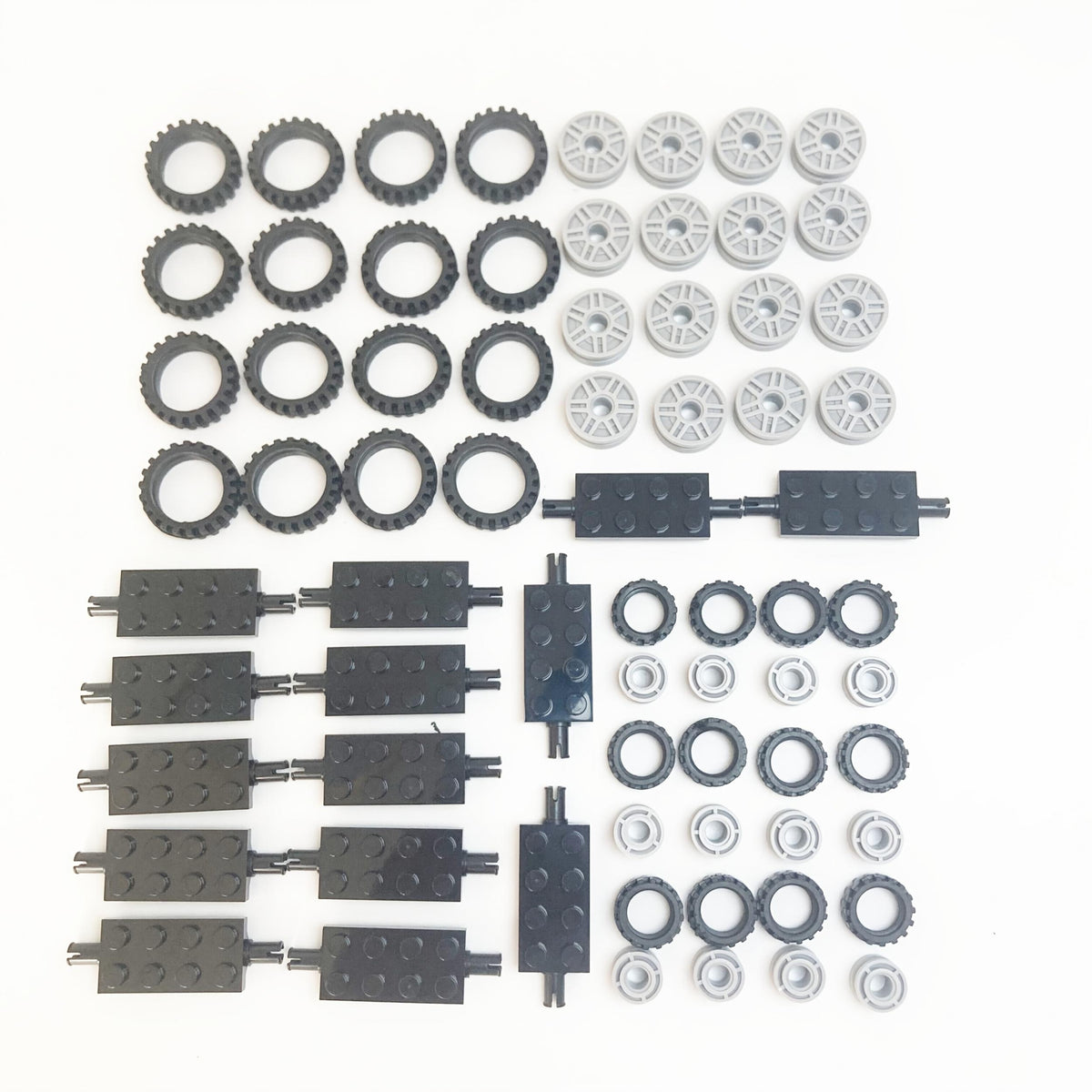 70pcs MOC Building Block Tire Set for DIY Automobile Tire Rim