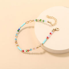 Colorful Beaded Anklet Boho Style Bracelet Women Girl