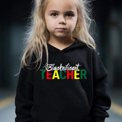 2pcs Colorful TEACHER Letter Hoodies Pants Set Spring Fall Sports Gift