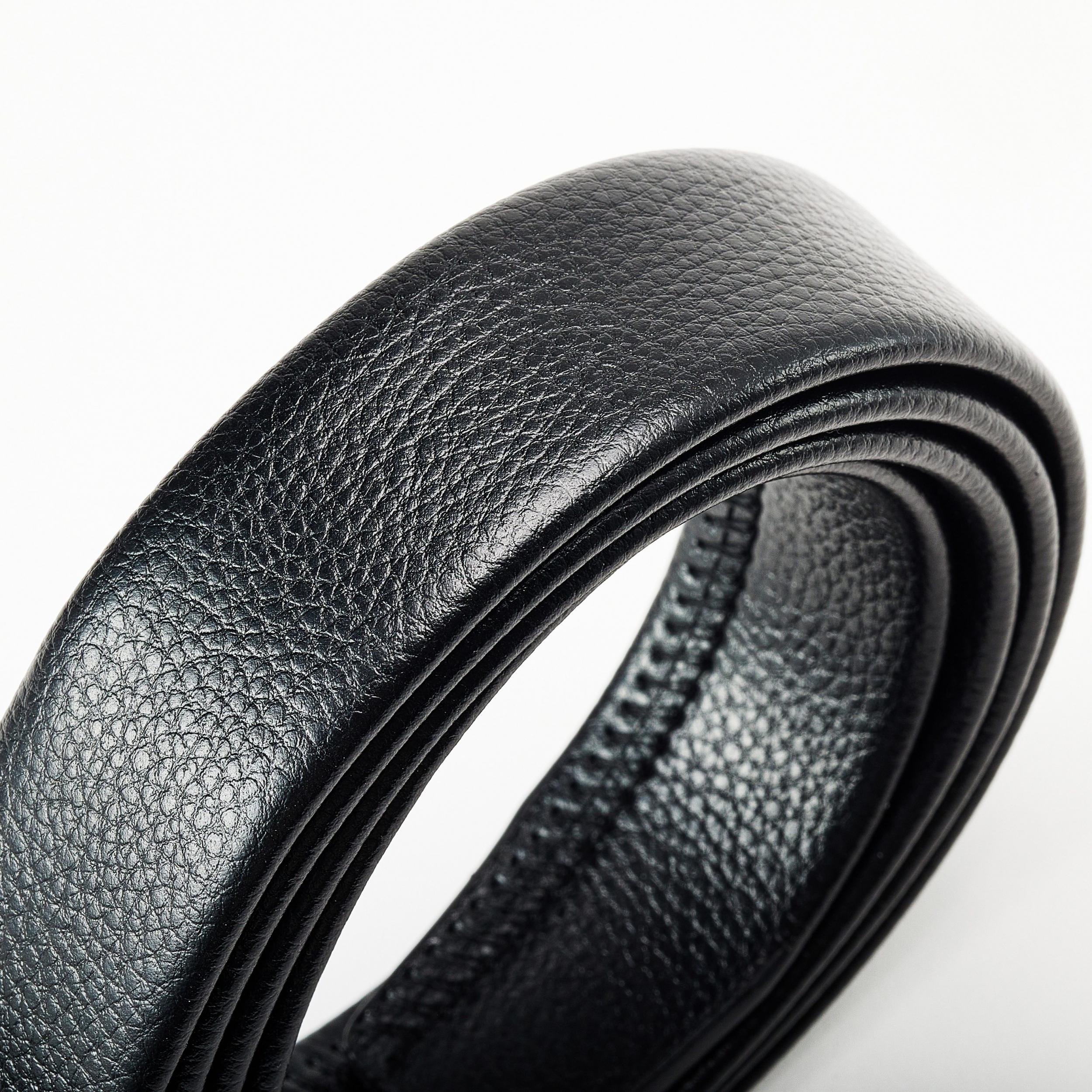 ADDIDAISHU Men's Business Automatic Buckle PU Leather Belt