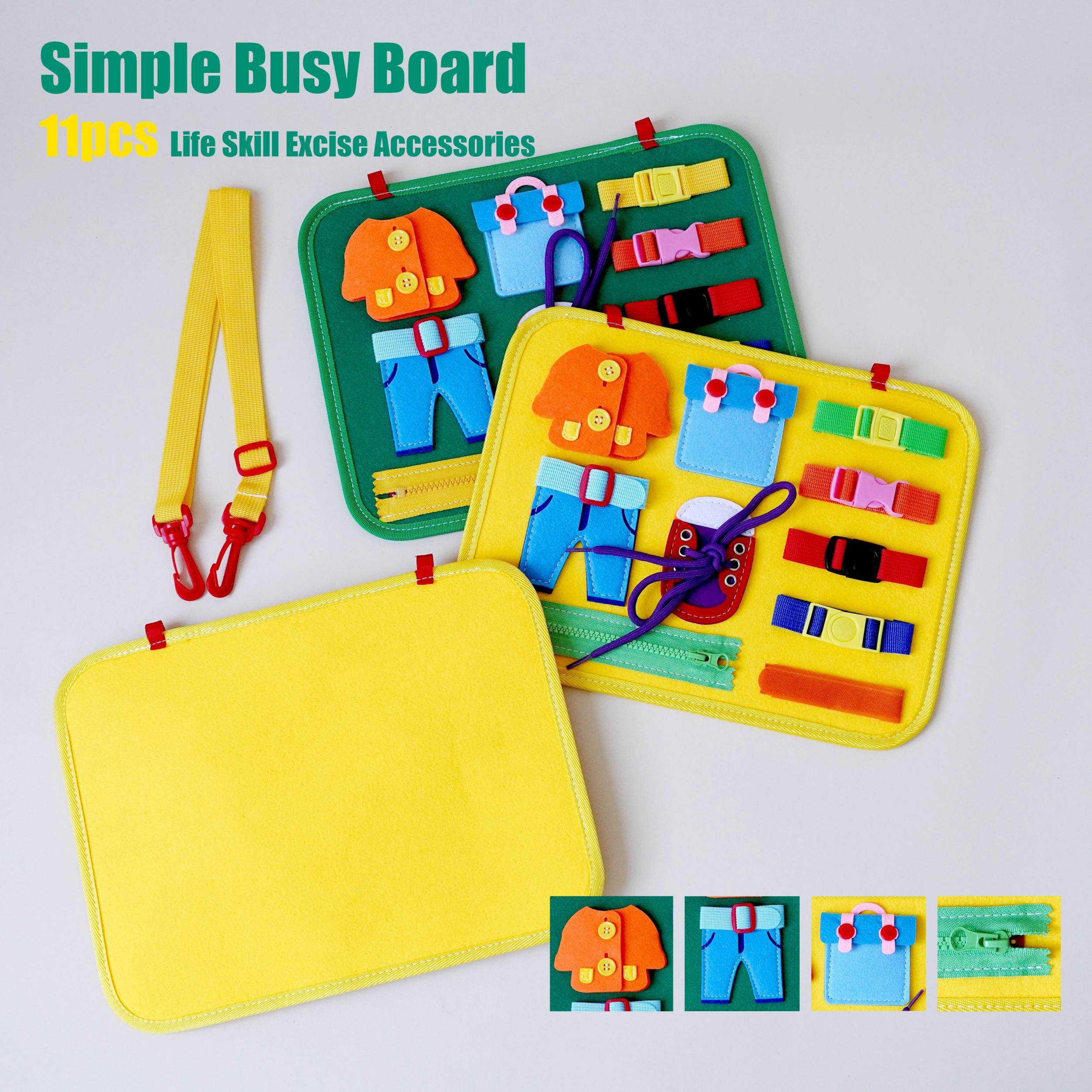 11pcs Montessori Busy Board Toy for 1-4 Year Olds - Educational Travel Toys
