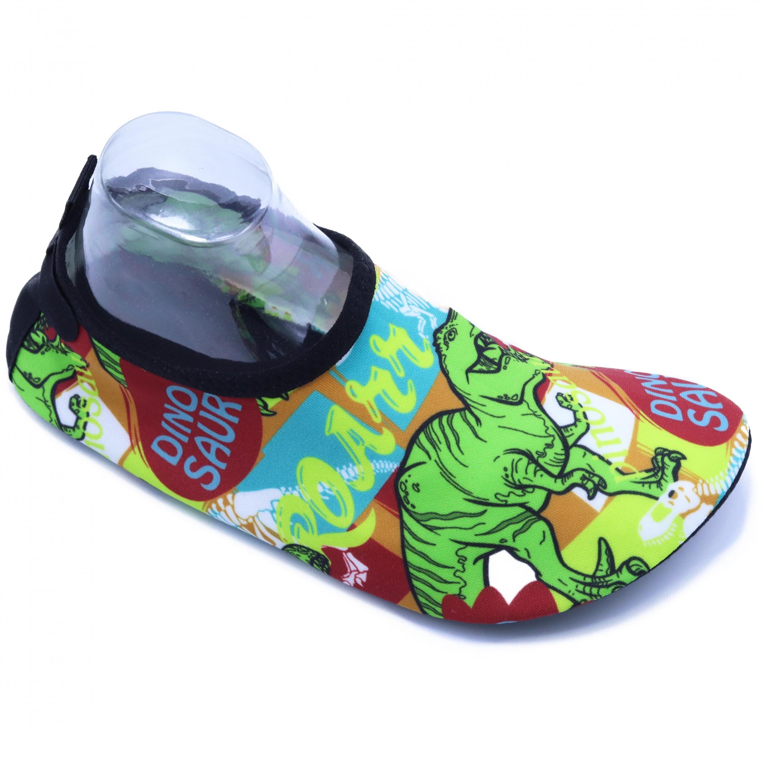 Boys' Dino Water Shoes, Quick Dry Aqua Socks for Summer
