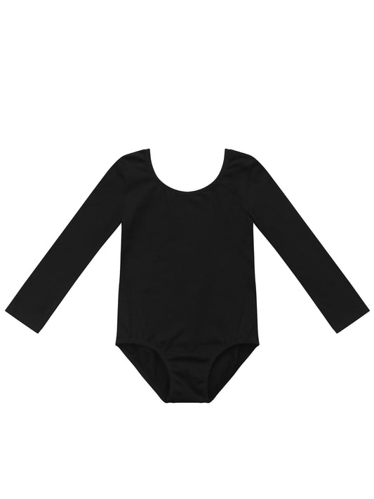Girls Long Sleeve Bodysuit Leotards Ballet Dance Gymnastics Outfit