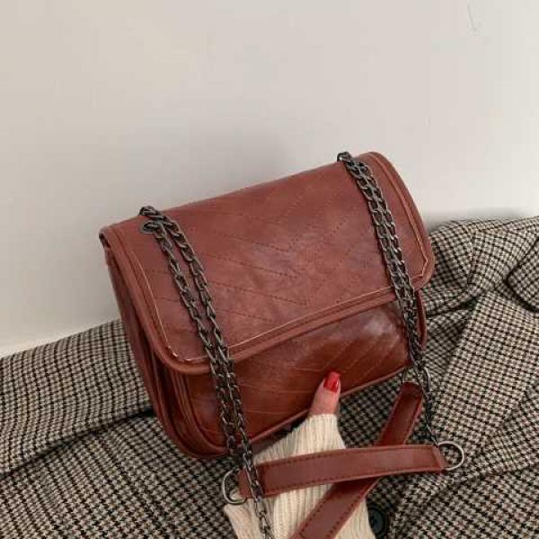 Texture Women's Chain Shoulder Messenger Bag Large Capacity