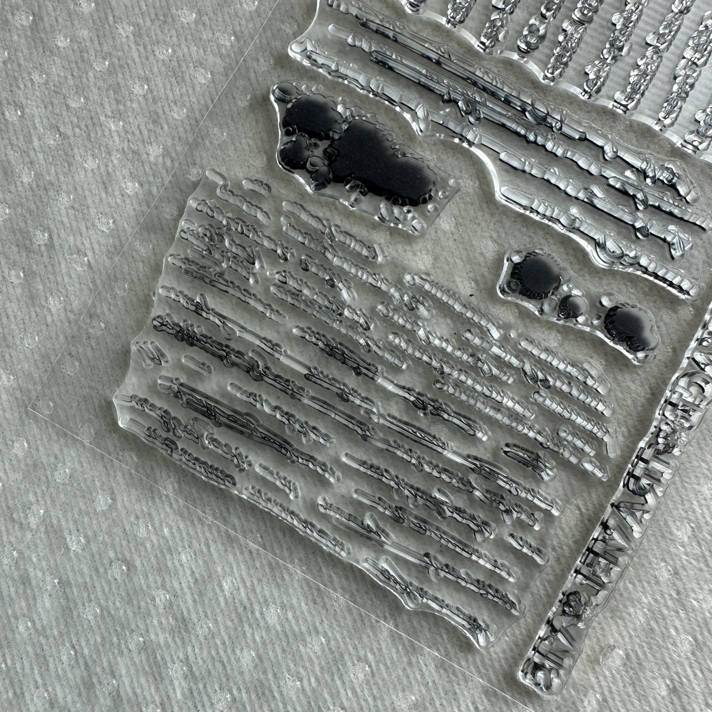 Transparent Silicone Stamp For Hand Account Background Series