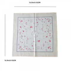 1pc Flower Print Handkerchief Women's Hankies Soft Sweat Handkerchief