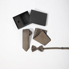 3pc Men's Vintage Cashew Gift Tie Set