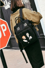 Oxford Waterproof Women's Backpack Mafia Family Cartoon