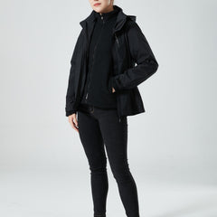 Women's 3-in-1 Outdoor Jacket, Thermal, Waterproof, Hardshell with Fleece
