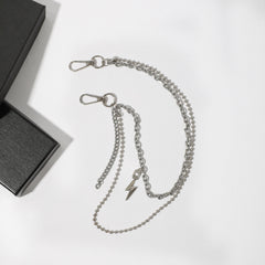 Men's Lightning Necklace Pants Chain with Beads