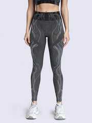 Seamless Stripe Butt Lifting Yoga Leggings