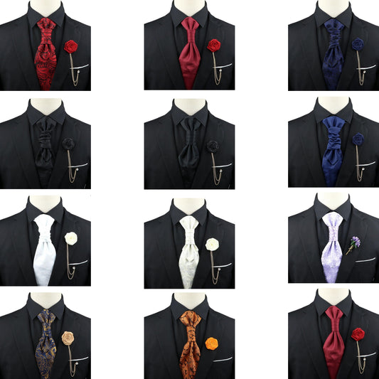 Men's Tie Corsage Combo Set for Events & Parties