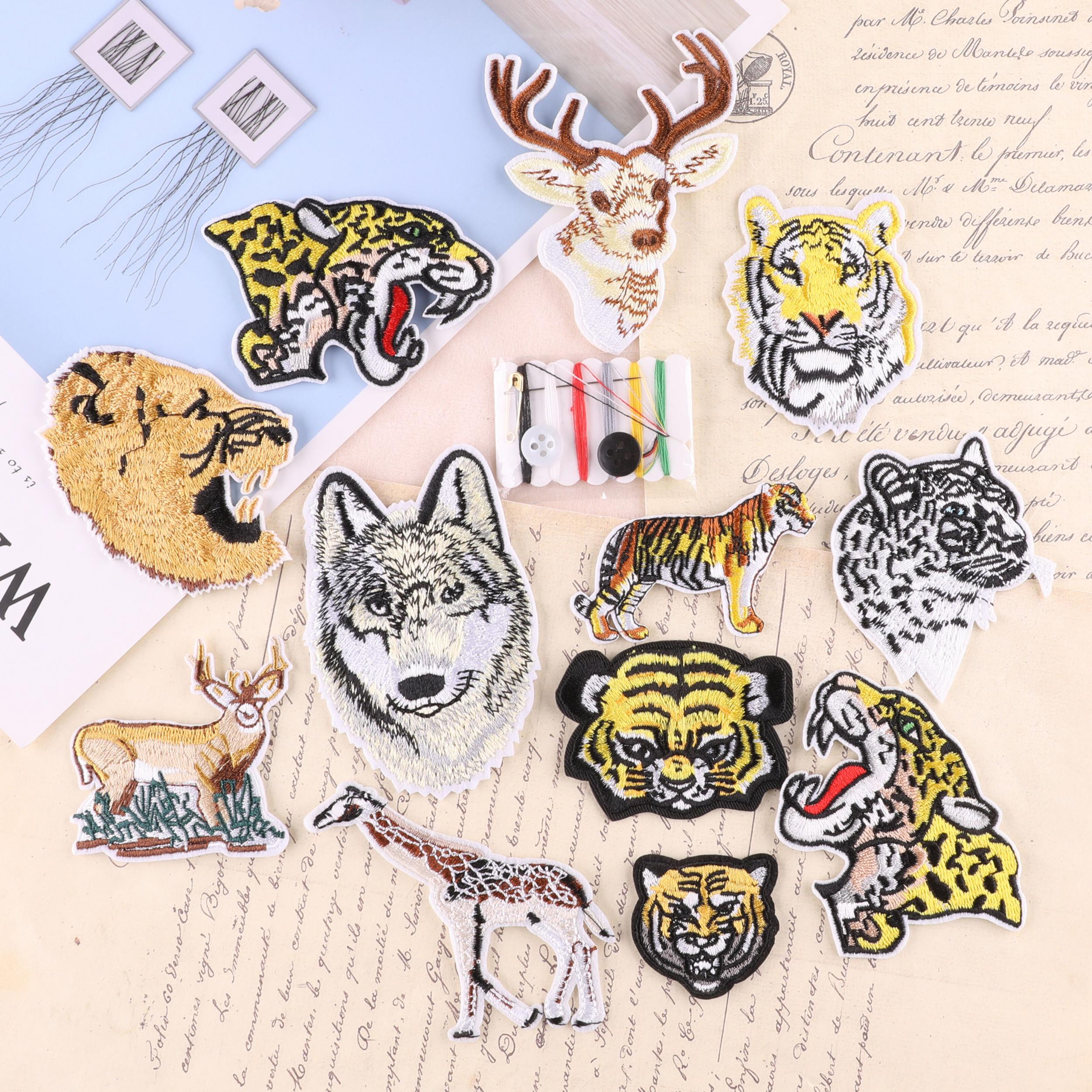 13pcs Animal Embroidery DIY Patch Decorative Accessories For Clothes Backpack