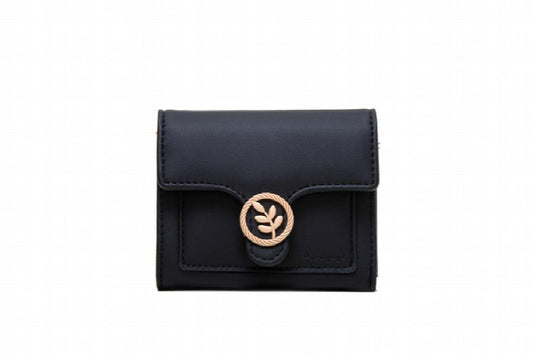 Purity Wallet Women's Short Zipper Buckle Fresh Leaf Bag