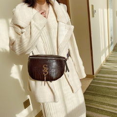 Casual Leather Waist Bag Chest Crossbody Purse for Women