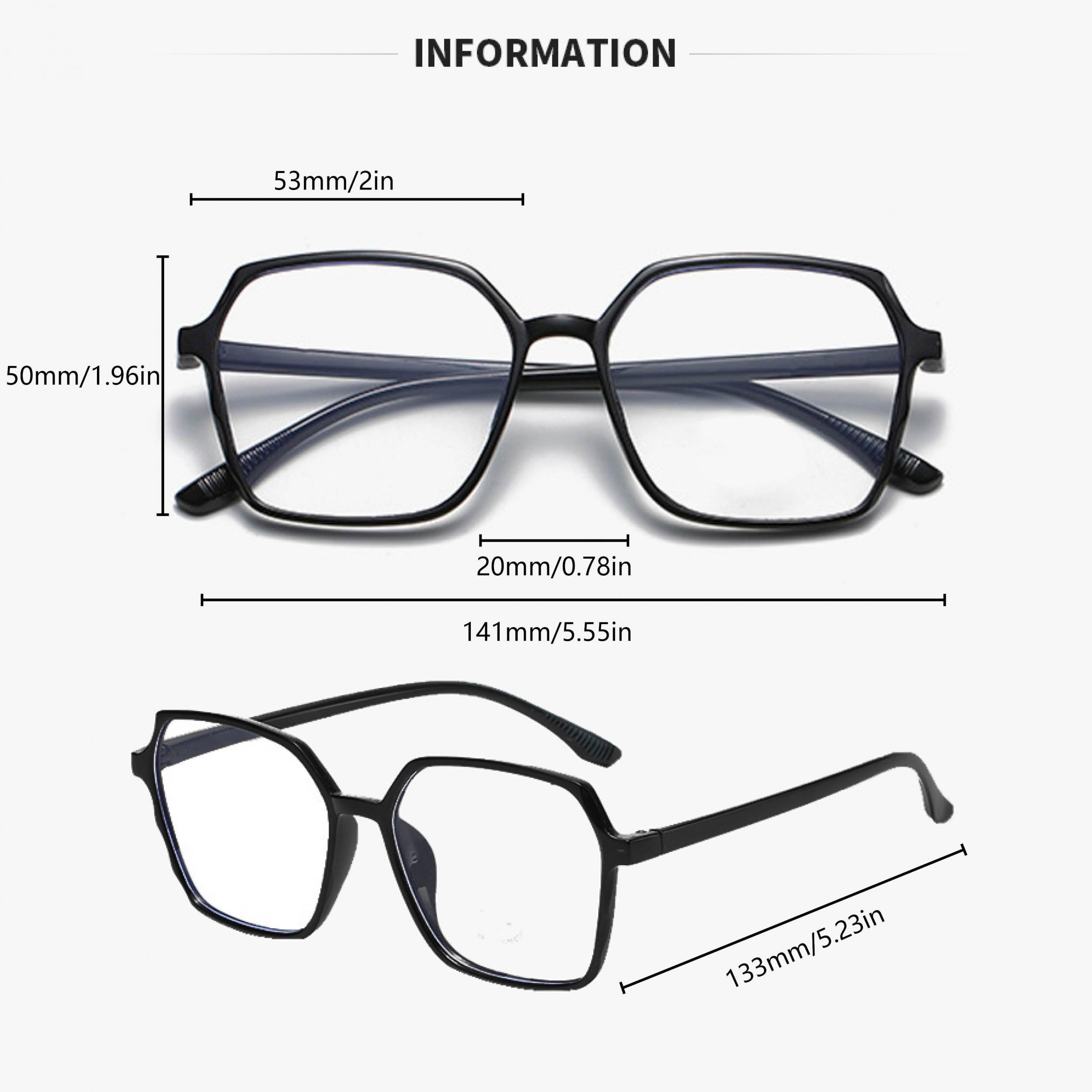 Jelly Square Clear Lens Light Blocking Glasses