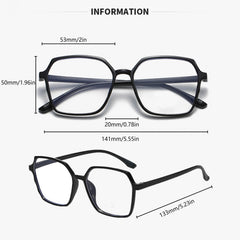 Jelly Square Clear Lens Light Blocking Glasses