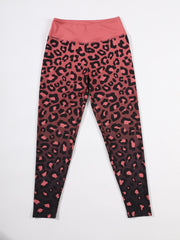 Leopard Print High Waist Yoga Pants - Women's Activewear