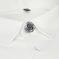 Deluxe Floral Buttons 2pcs Case Stitchless Simulated Flower Sewn Shirt Decor