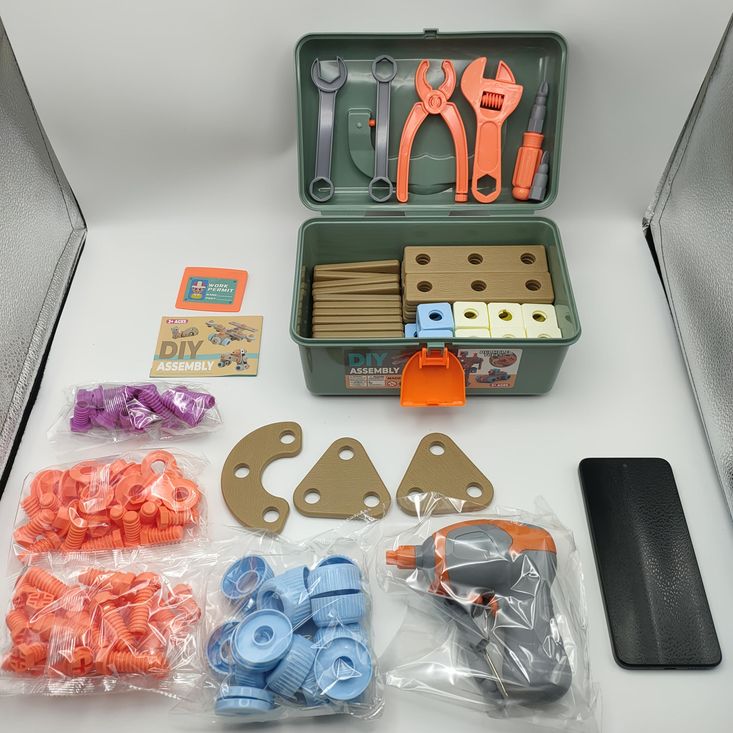 Kids' House Tool Kit DIY Learning Toy Set with Drill and Wrenches