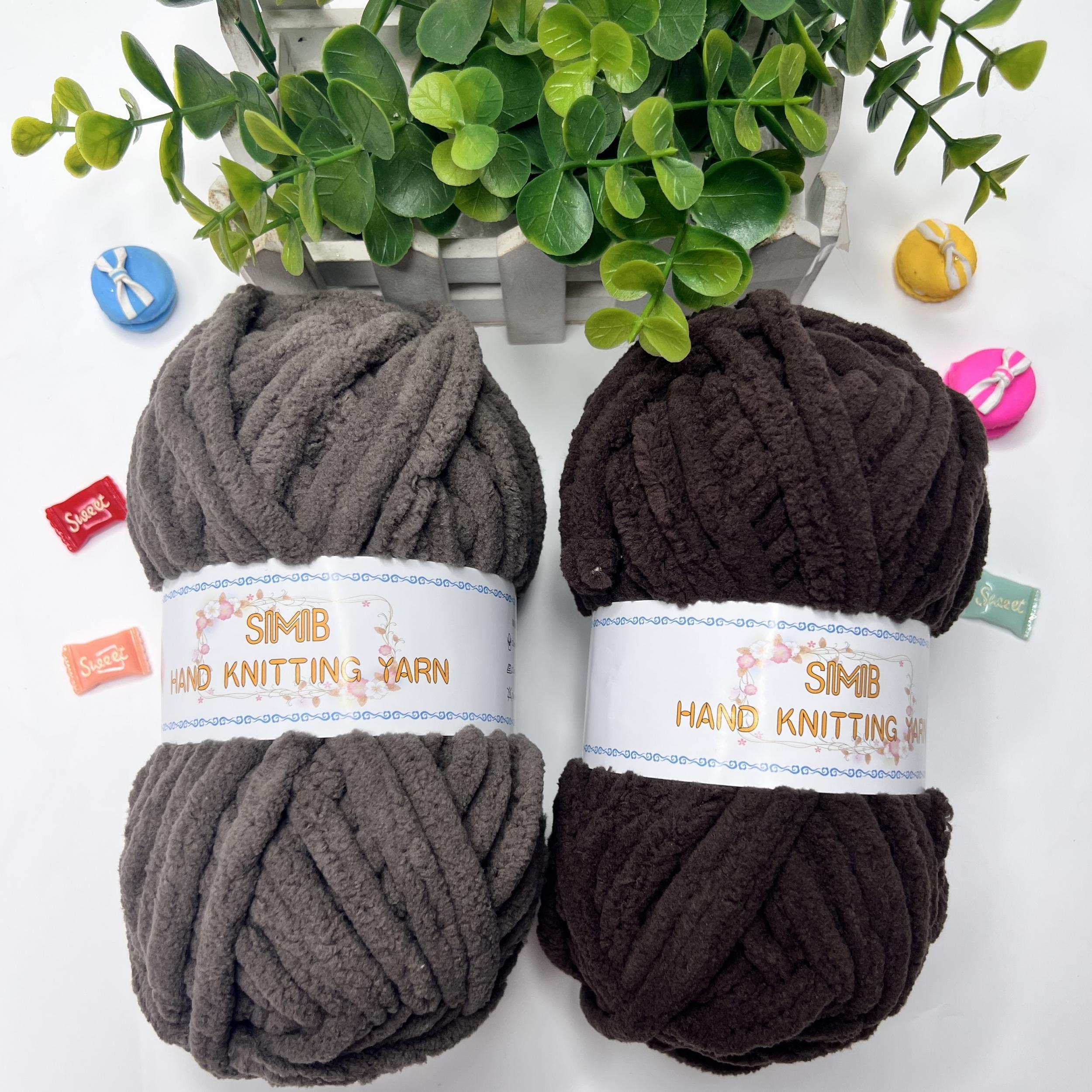 2pcs 100g Chenille Chunky Yarn For Knitting Chenille Blanket
