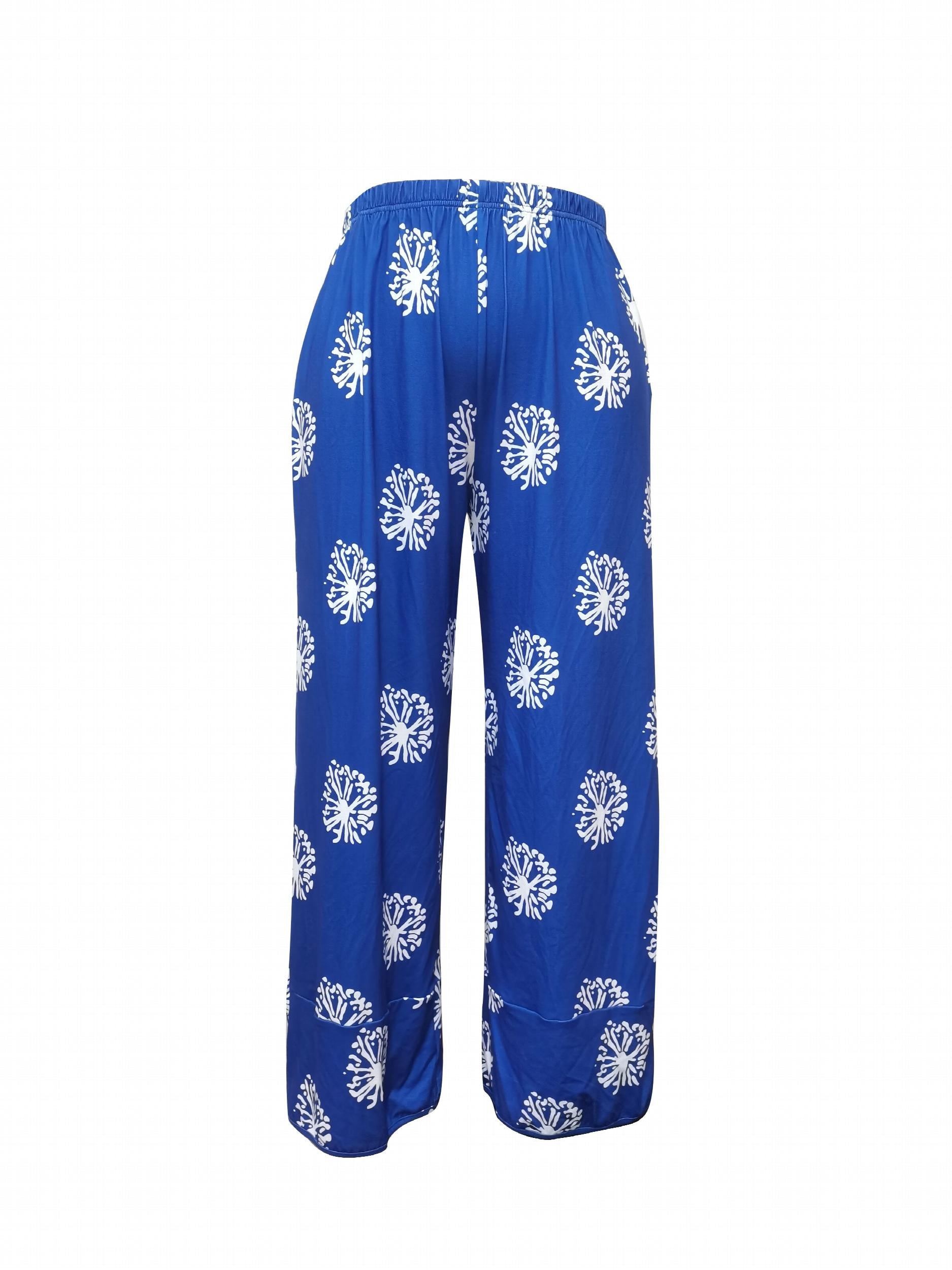 Women's Plus Dandelion Print Wide Leg Trousers