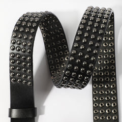 Men's PU Leather Punk Rivet Head Belt