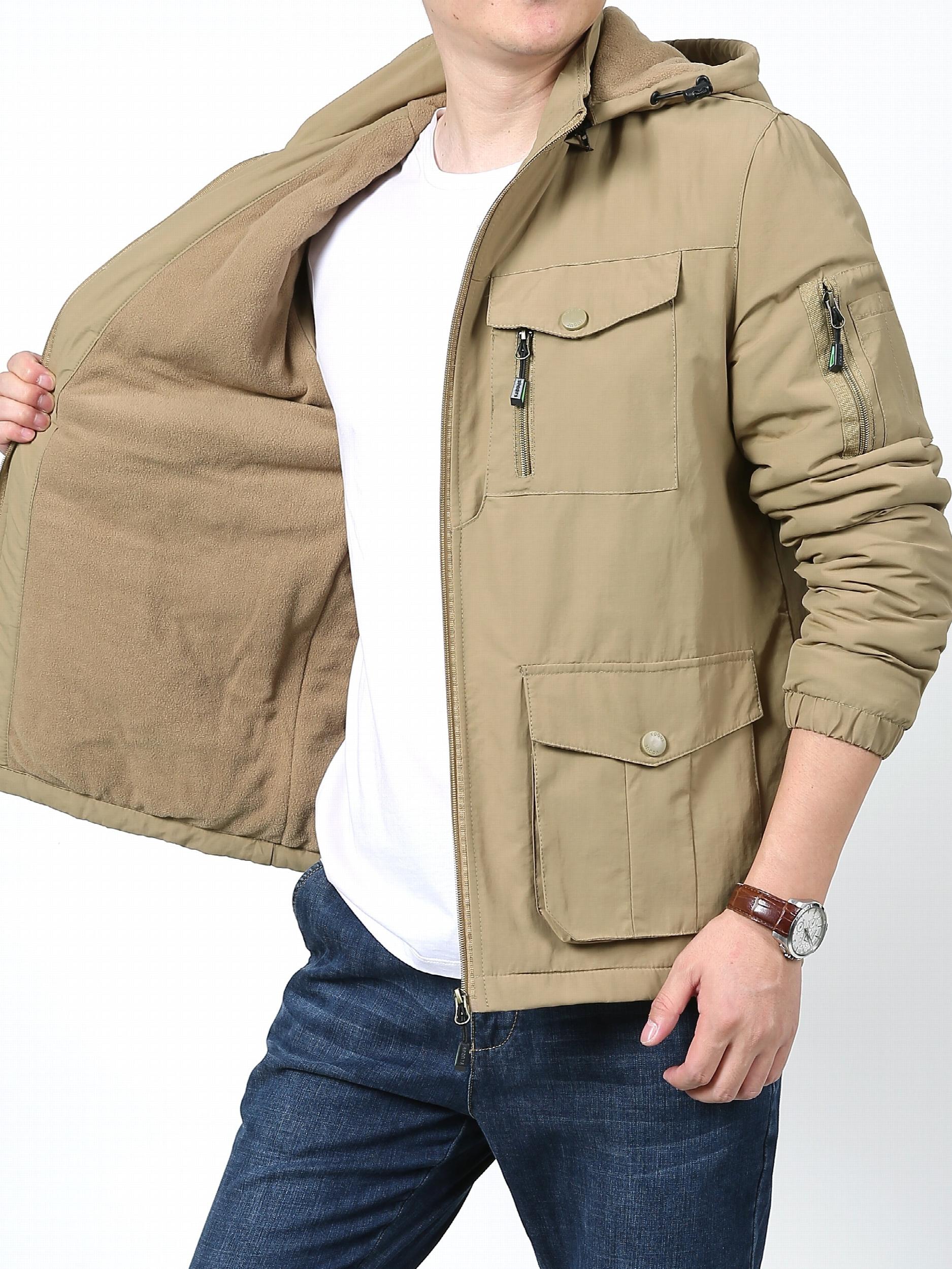 Men's Waterproof Hooded Jacket for Outdoor Activities