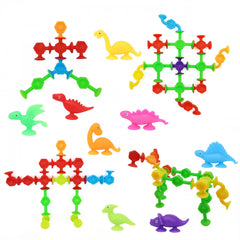 DIY Dinosaur Building Blocks Set Soft Construction Pop Fidget Toy
