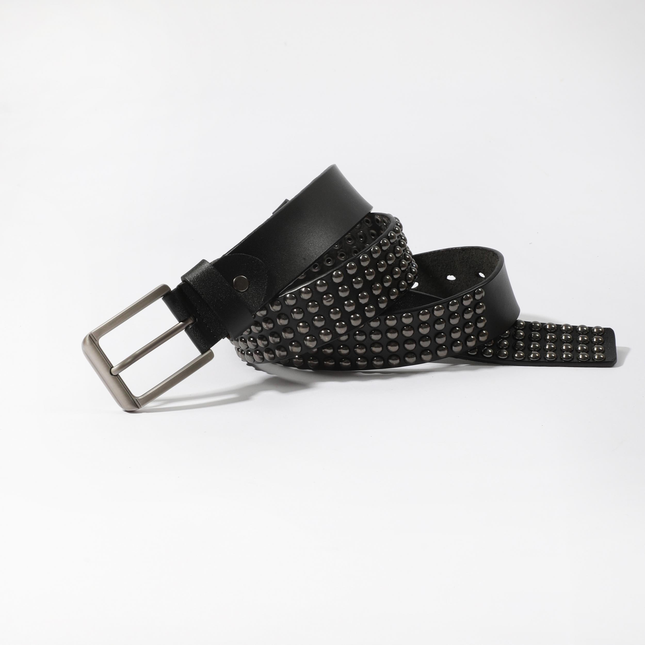 Men's PU Leather Punk Rivet Head Belt