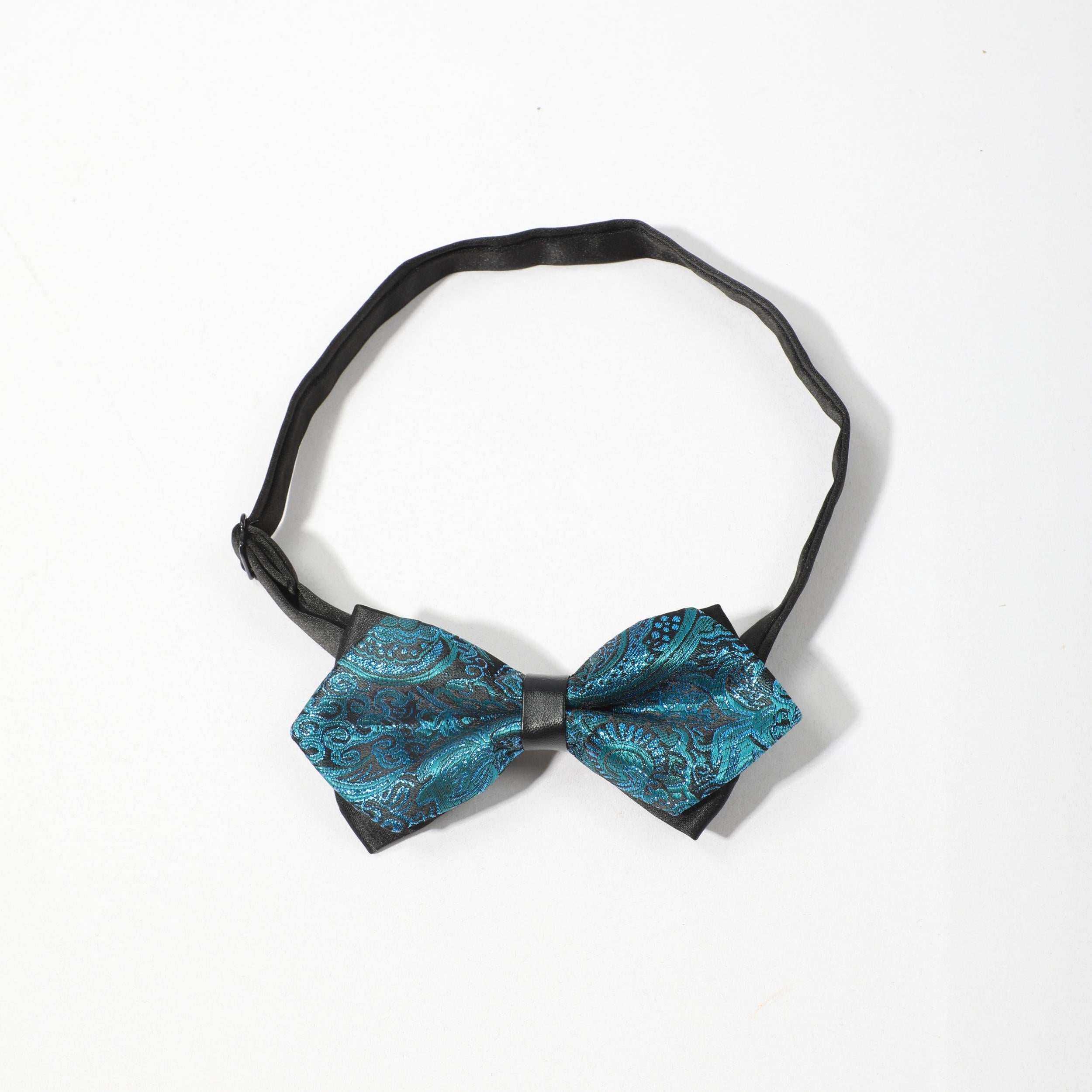 Men's Double Layer Paisley Flower Bow Tie