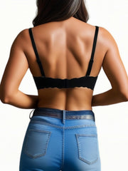 Colorblock Scoop Bra Breathable Push Up Women's Lingerie