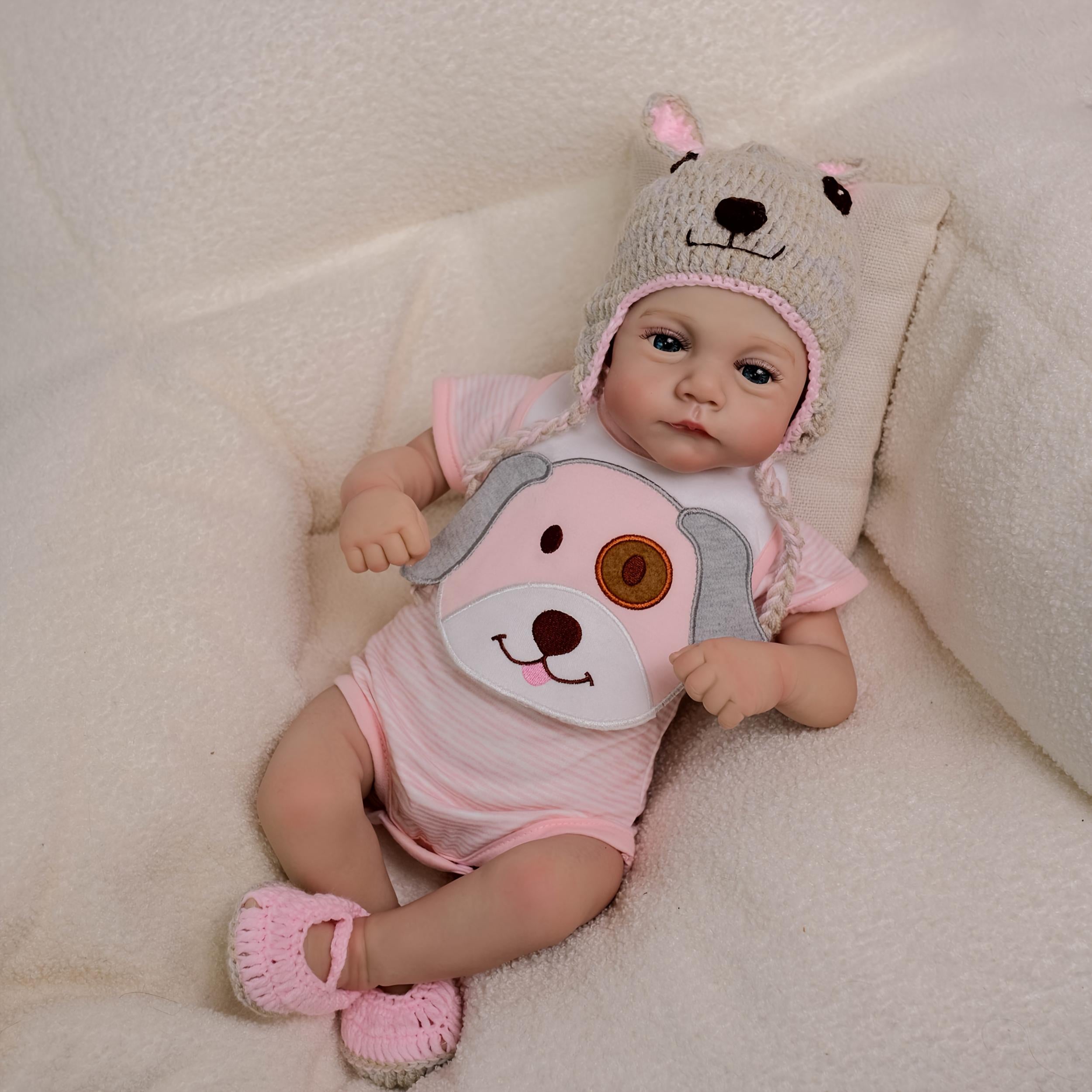 Handcrafted Reborn Baby Doll with Cloth Body - Realistic & Pink Options